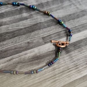 Iridescent Beaded Necklace